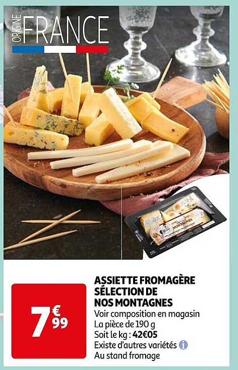 assiette fromagère sélection de nos montagnes