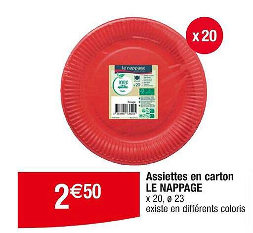 assiettes en carton le nappage