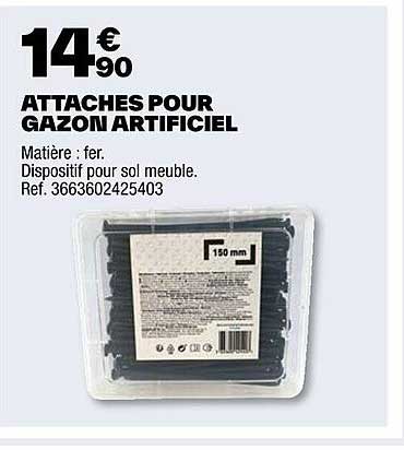 attaches pour gazon artificiel