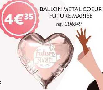 ballon métal cœur future mariée