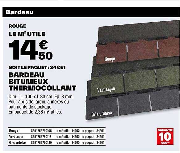 bardeaux bitumeux thermocollant