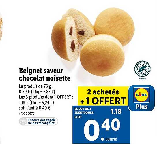 Beignet Saveur Chocolat Noisette