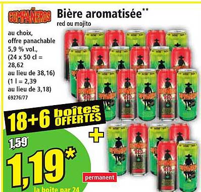 Bière Aromatisée Red Ou Mojito Companeros