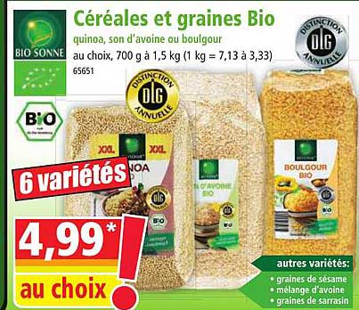 bio sonne céréales et graines bio