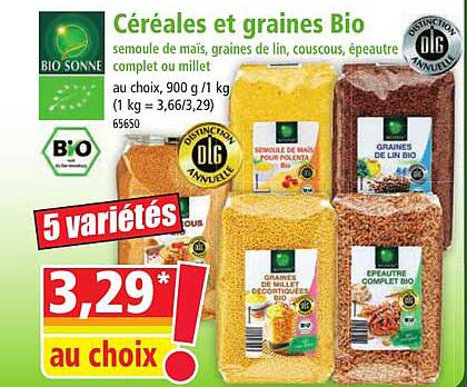bio sonne céréales et graines bio