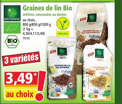 bio sonne graines de lin bio