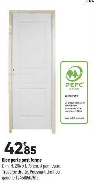 bloc porte post forme