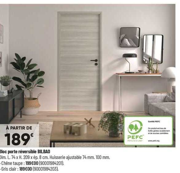 bloc porte réversible bilbao
