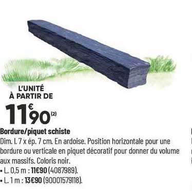 bordure/piquet schiste