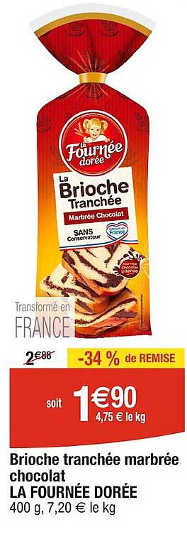 brioche tranchée marbrée chocolat la fournée dorée