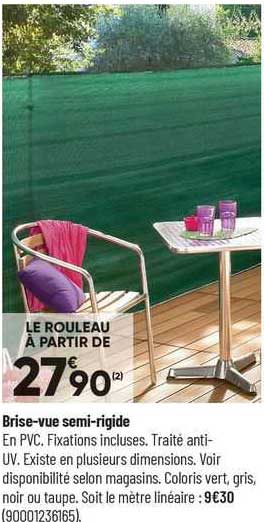 brise-vue semi-rigide