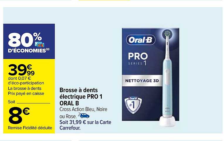 brosse à dents électrique pro 1 oral b