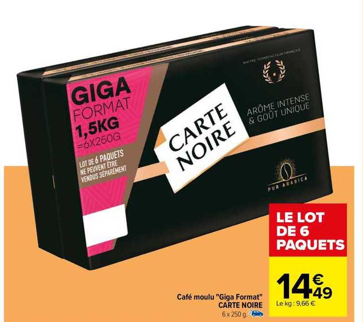 café moulu "giga format" carte noire