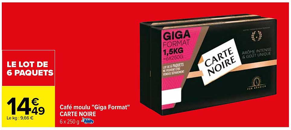 café moulu "giga format" carte noire