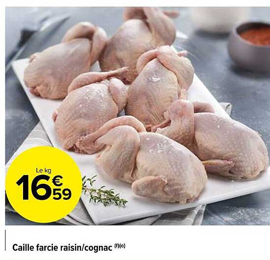 caille farcie raisin/cognac