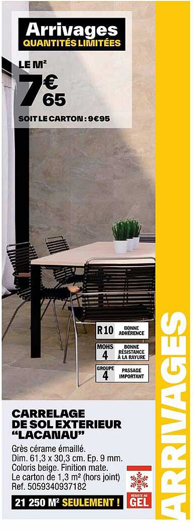 carrelage de sol extérieur "lacanau"