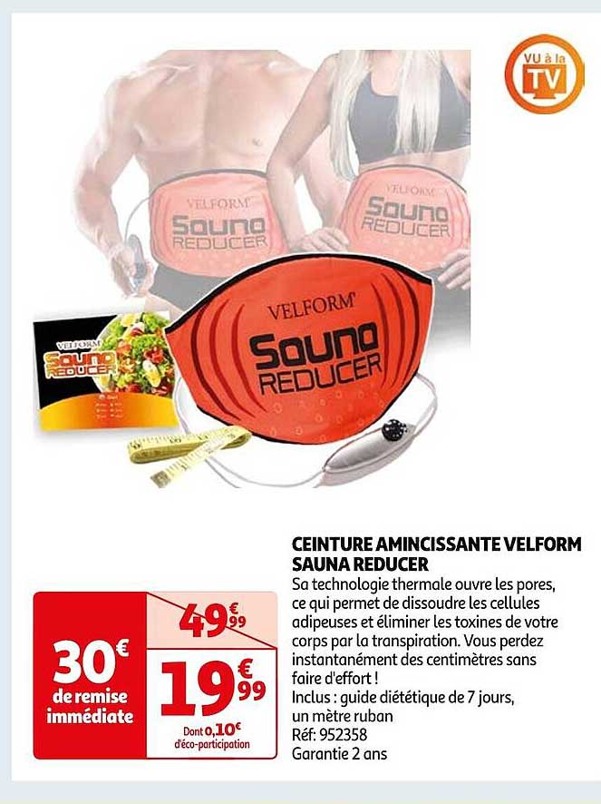 ceinture aminceissante velform sauna reducer