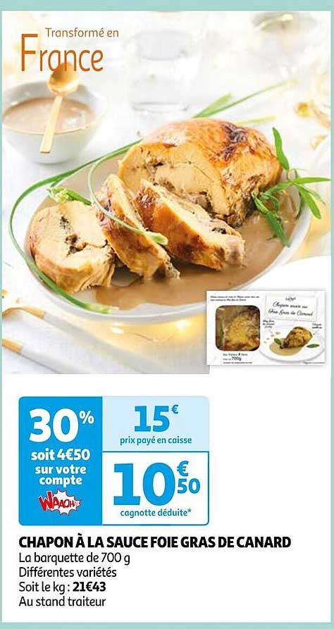 chapon à la sauce foie gras de canard