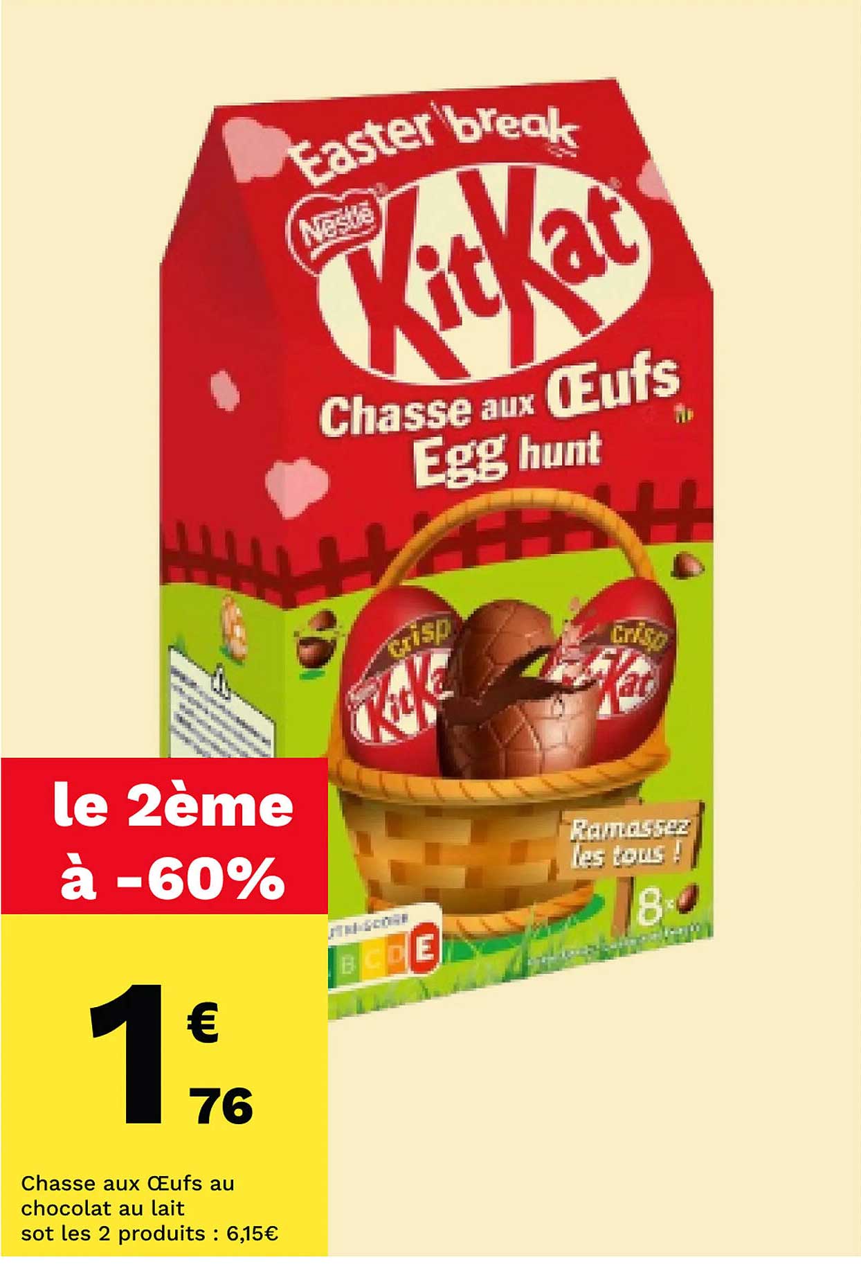 chasse aux œufs au chocolat au lait