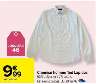 chemise homme ted lapidus