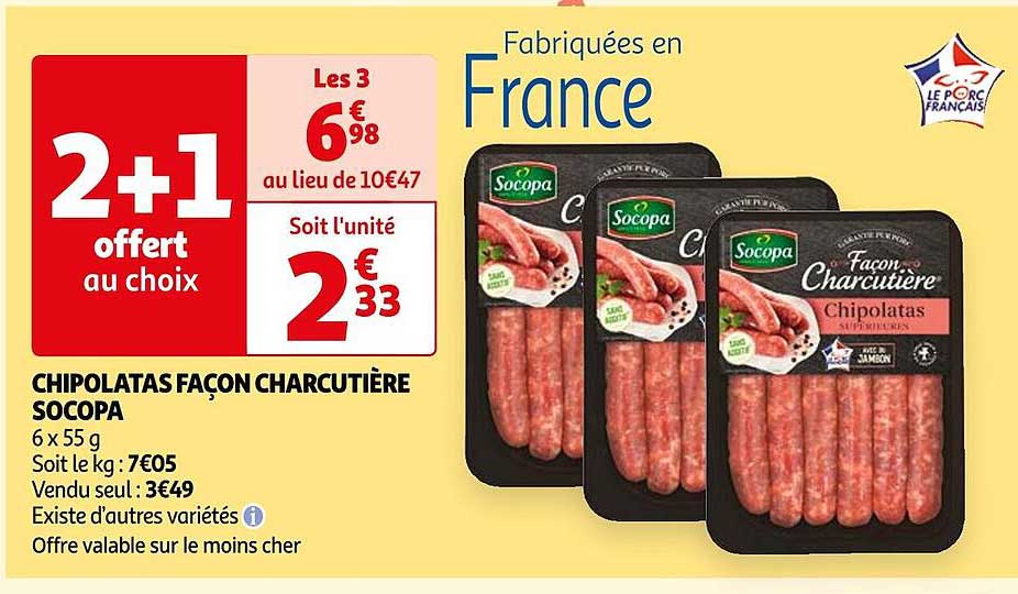 chipolatas façon charcutière socopa