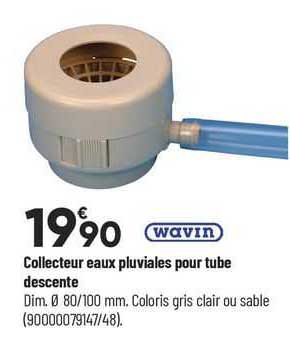 collecteur eaux pluviales pour tube descente wavin