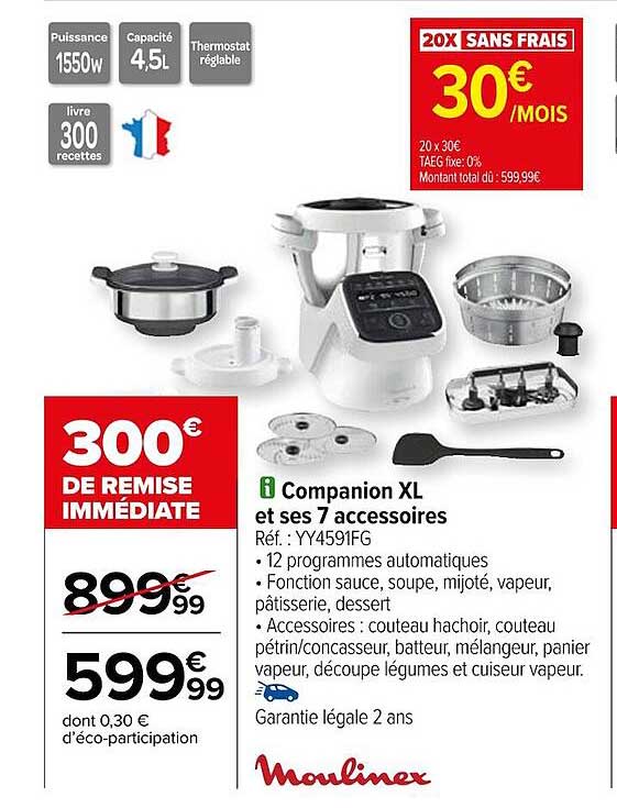 companion xl et ses 7 accessoires moulinex