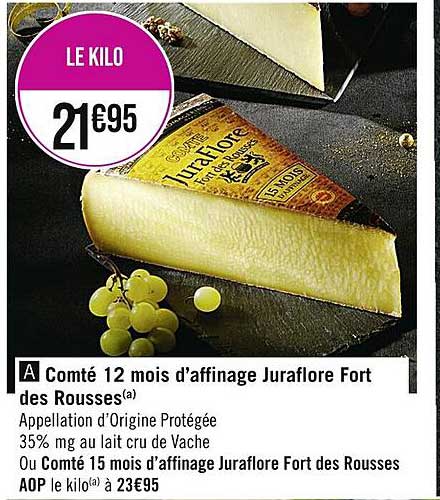 comté 12 mois d'affinage juraflore fort des rousses