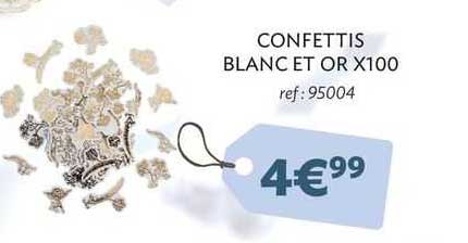 confettis blanc et or x100
