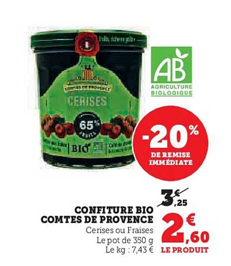confiture bio comtés de provence