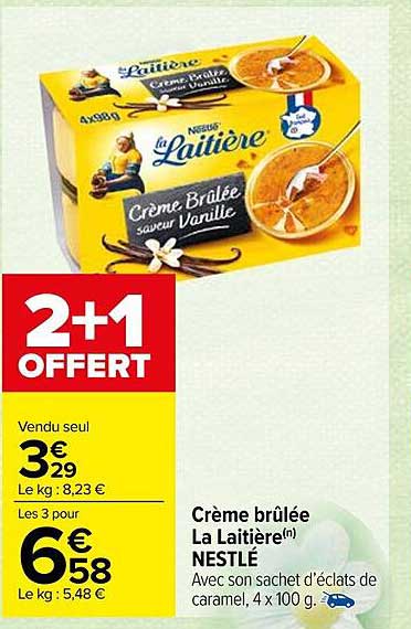crème brûlée la laitière nestlé