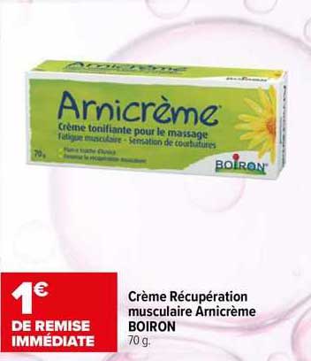 crème récupération musculaire arnicrème boiron