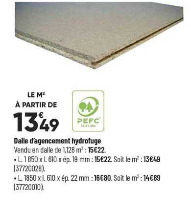 dalle d'agencement hydrofuge