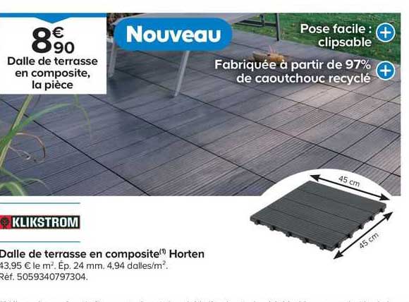 Dalle De Terrasse En Composite Horten