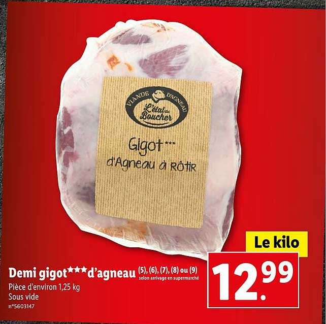 demi gigot d'agneau