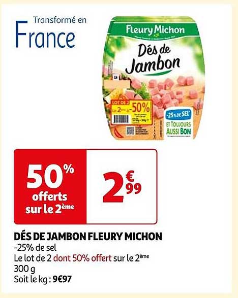 dés de jambon fleury michon