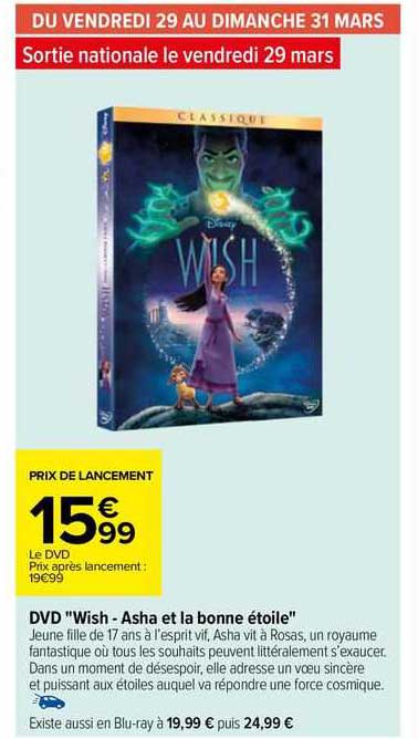 dvd "wish - asha et la bonne étoile"