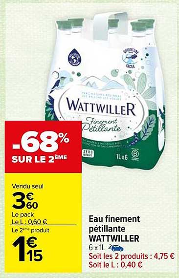 eau finement pétillante wattwiller
