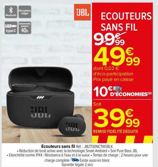 écouteurs Sans Fil Jbl