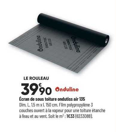 écran de sous toiture ondutiss air 135