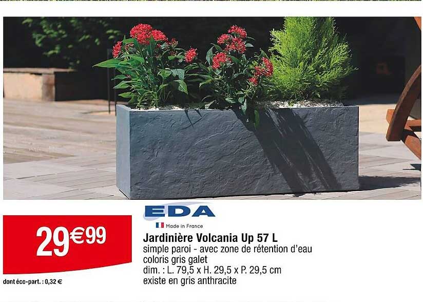 Eda Jardinière Volcania Up 57 L