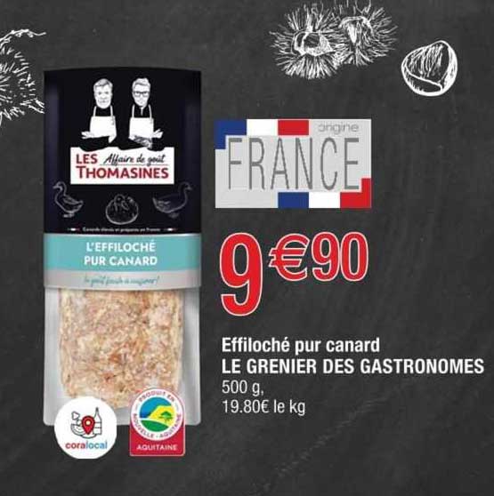 effiloché pur canard le grenier des gastronomes
