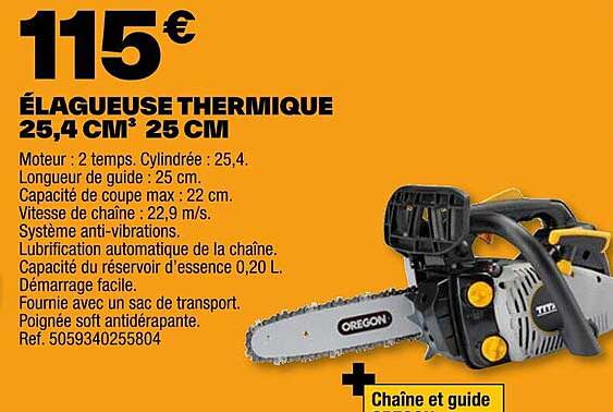 élagueuse thermique 25,4 cm2 25 cm oregon