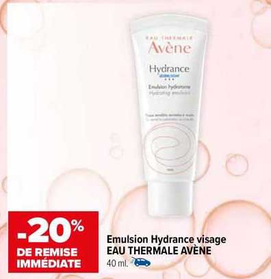 emulsion hydrance visage eau therrmale avène