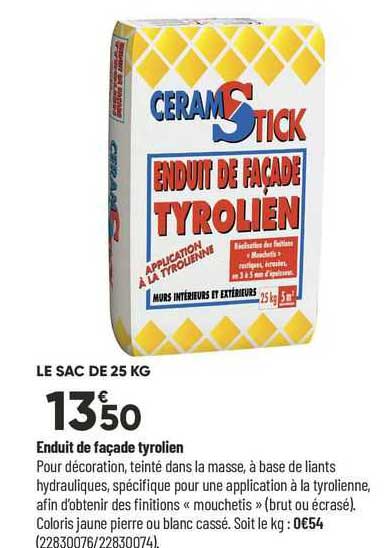 enduit de façade tyrolien