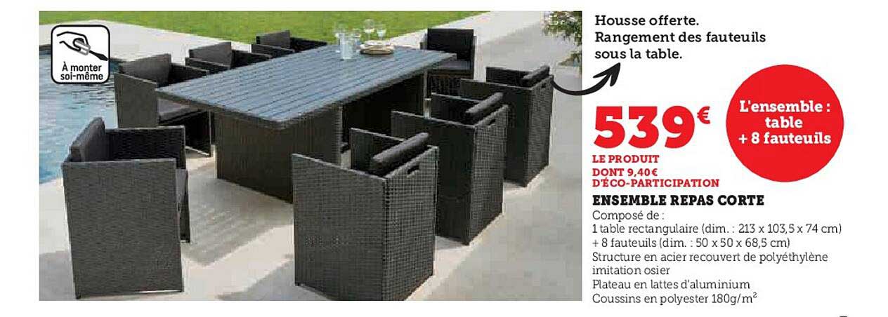 ensemble repas corte