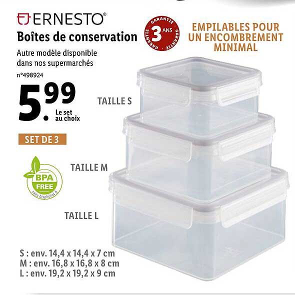 Ernesto Boîtes De Conservation