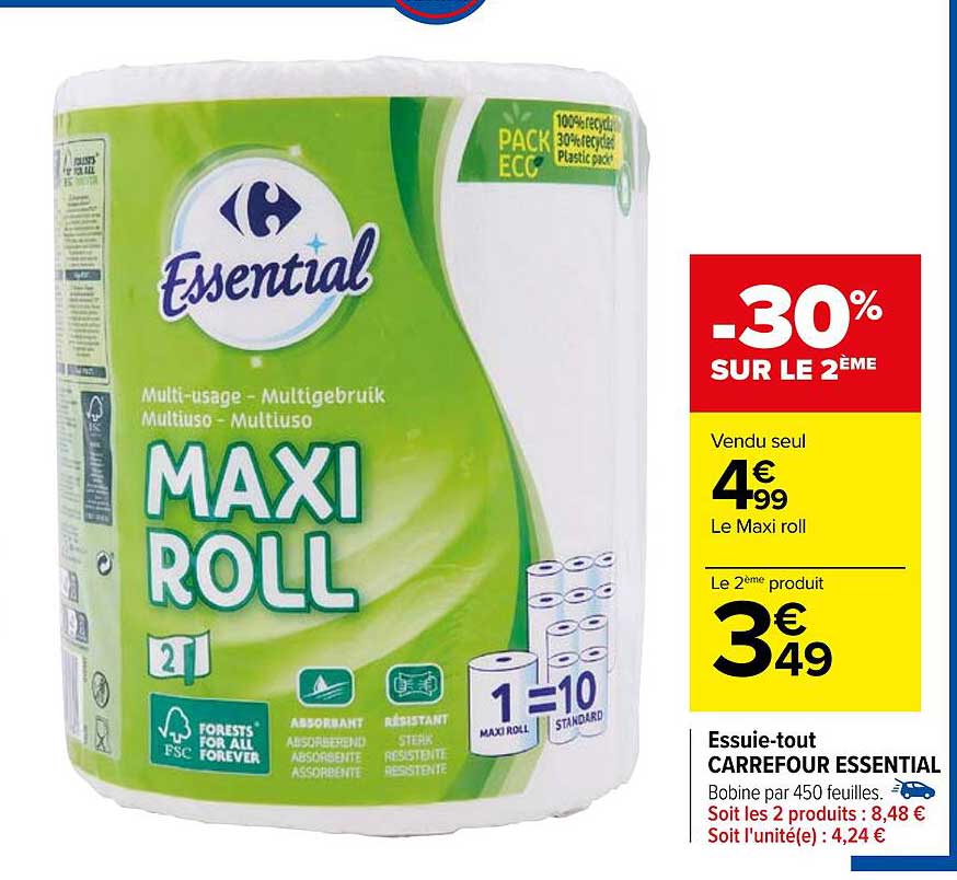 essuie-tout carrefour esssential
