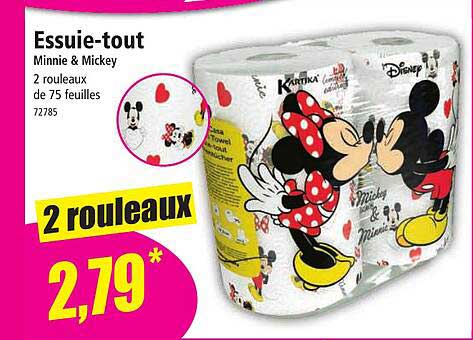 essuie-tout minnie & mickey