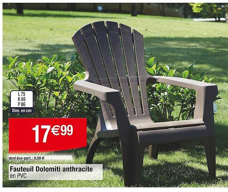 fauteuil dolomiti anthracite
